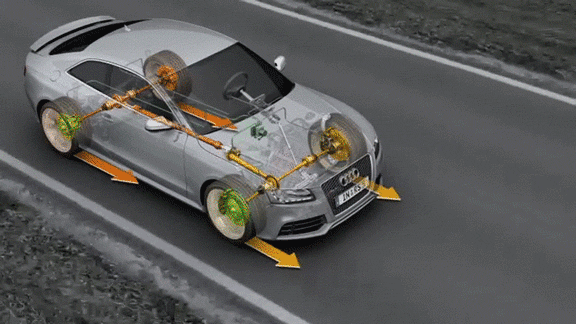 虽然没有了经典的托森差速器,但装备了冠状齿轮差速器的quattro依然是