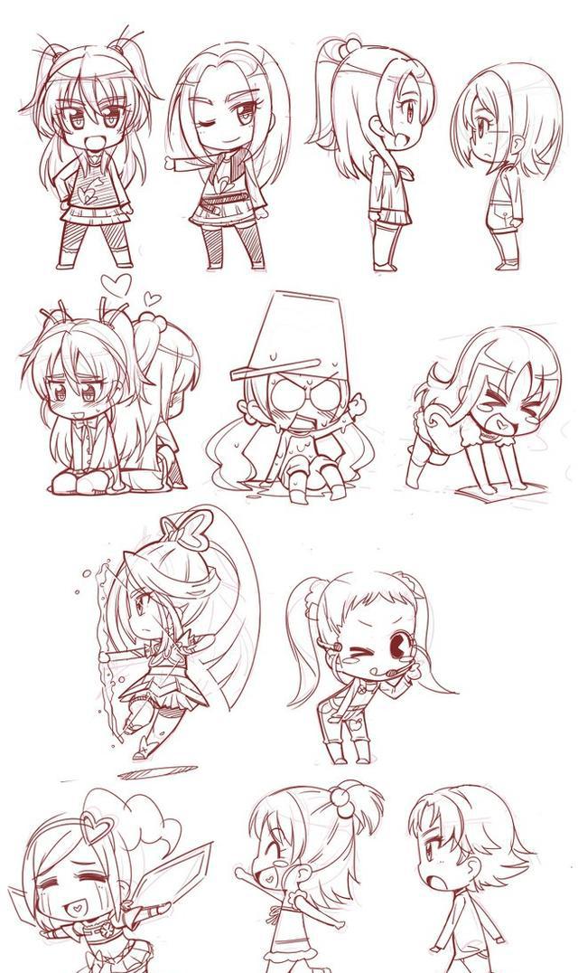 推荐q版漫画人物手绘自学教程之动态姿势