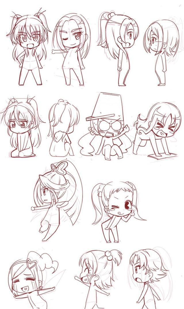 推荐q版漫画人物手绘自学教程之动态姿势