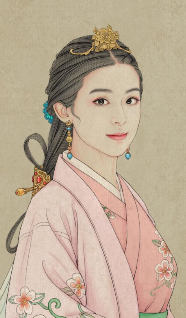 古风手绘美人江山图