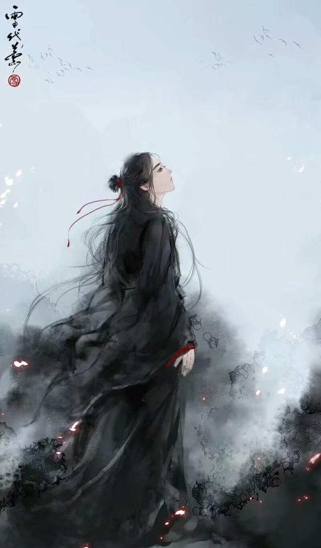 古风手绘美人江山图