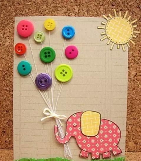 儿童创意纽扣画, 没有做不到, 只有想不到!