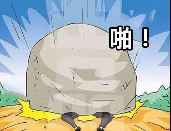 突然啪的一声,一块巨石重重的压在那名男子的身上!