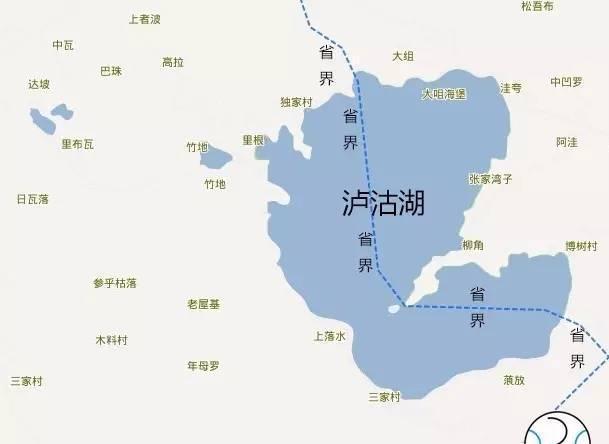 泸沽湖四川云南分界图图片