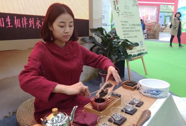 甘肃天水一茶艺师被指像孙俪版"周莹",现身西安道通天下茯茶馆