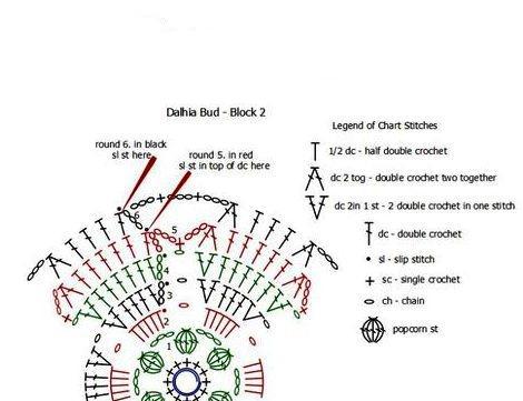 钩针家居立体的曼陀罗花毯花开半夏附详细步骤与图解