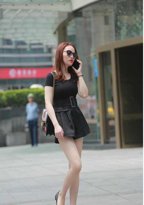 北京街拍,图1姐妹花时尚性感,图3超短裙,图5超短裤