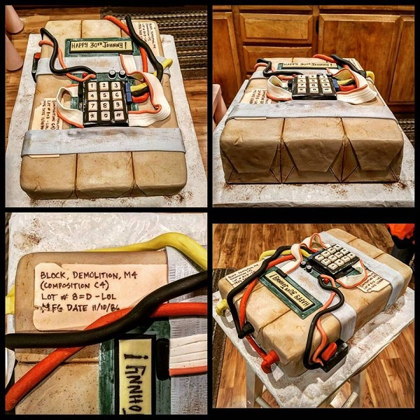 好吃的炸弹国外玩家定制cs:goc4生日蛋糕