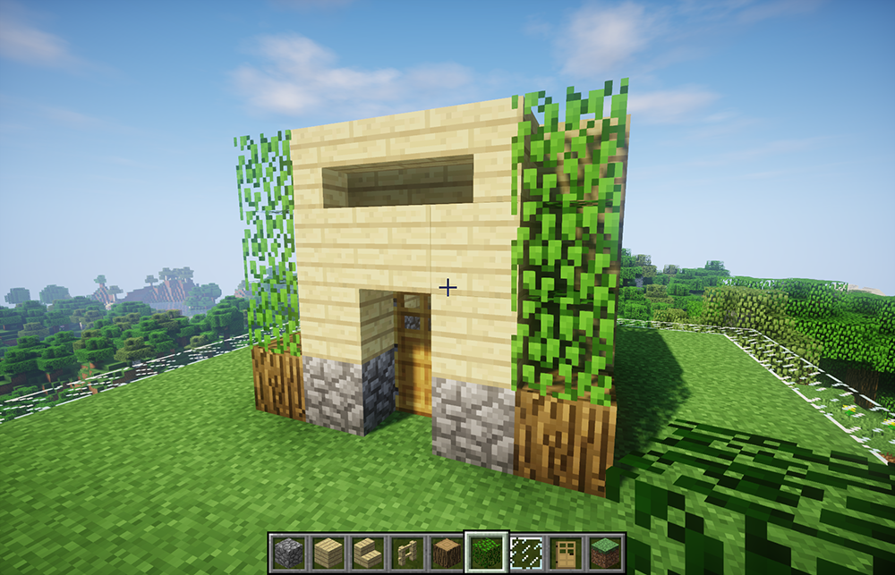 菜鸟建造:在《我的世界》中建立一座5x5的小房子,萌新适用