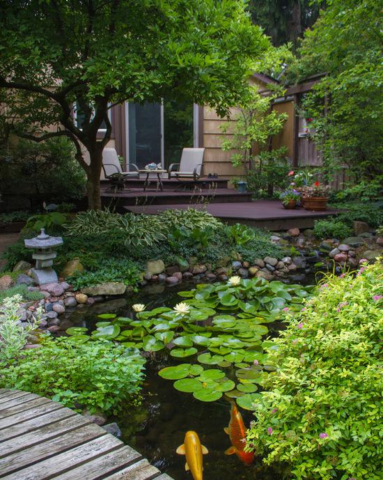 10个庭院鱼池造景设计要想院子变美那就建个鱼池吧