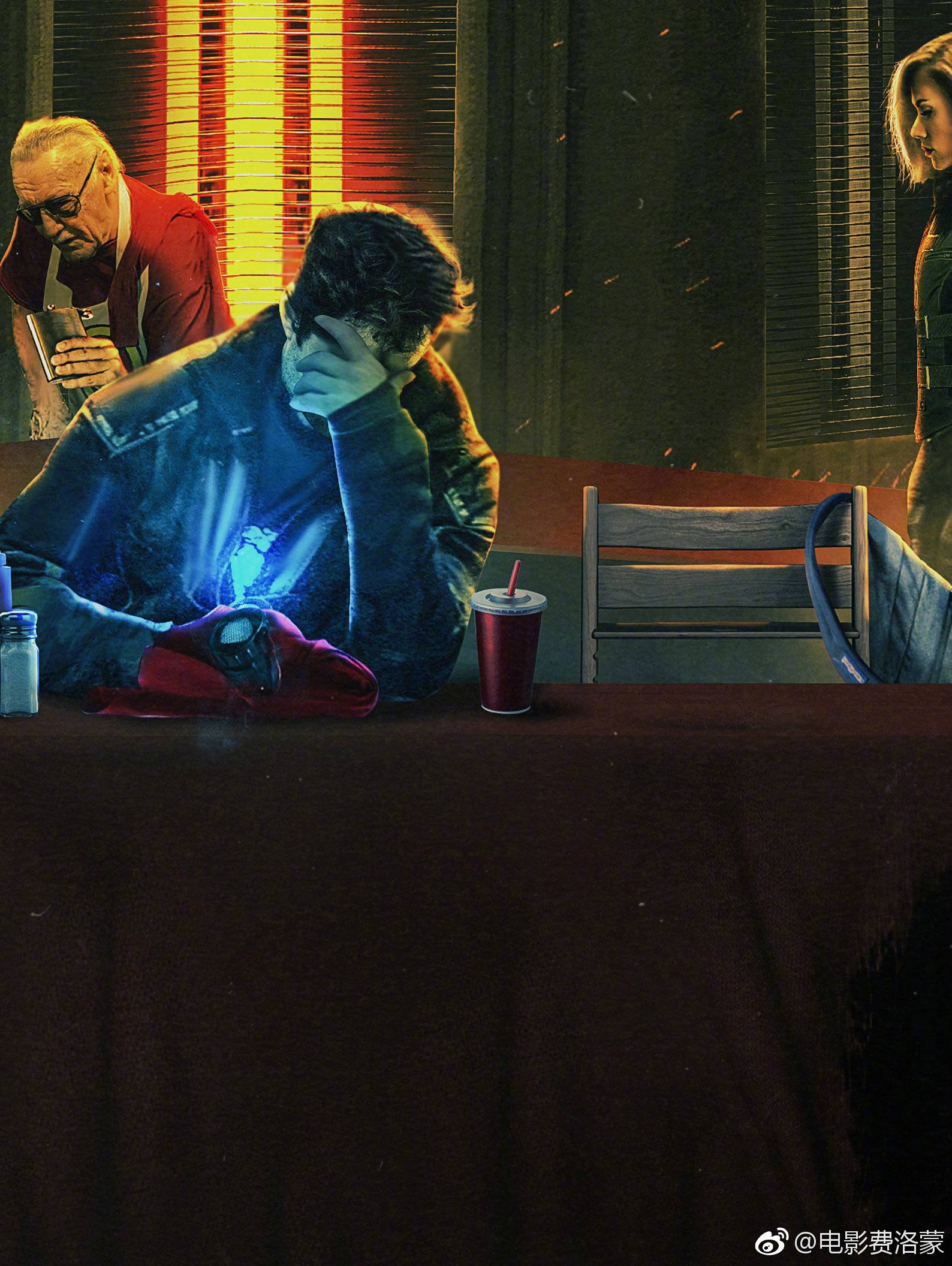 大神bosslogic再制作《复仇者联盟4》最后的晚餐版概念图