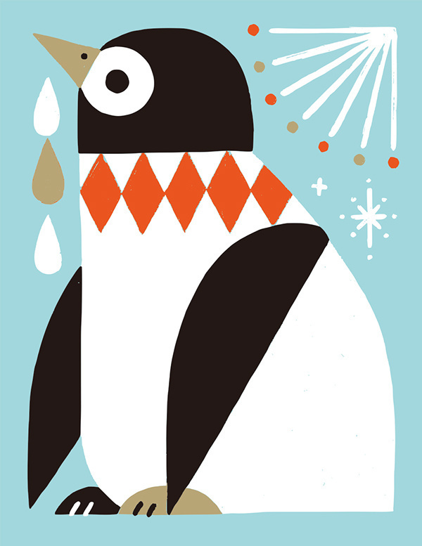 一组动物有趣的平面插画