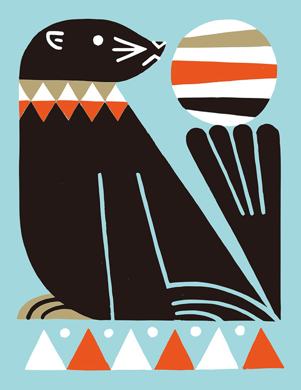 一组动物有趣的平面插画|插画|平面|动物_新浪新闻