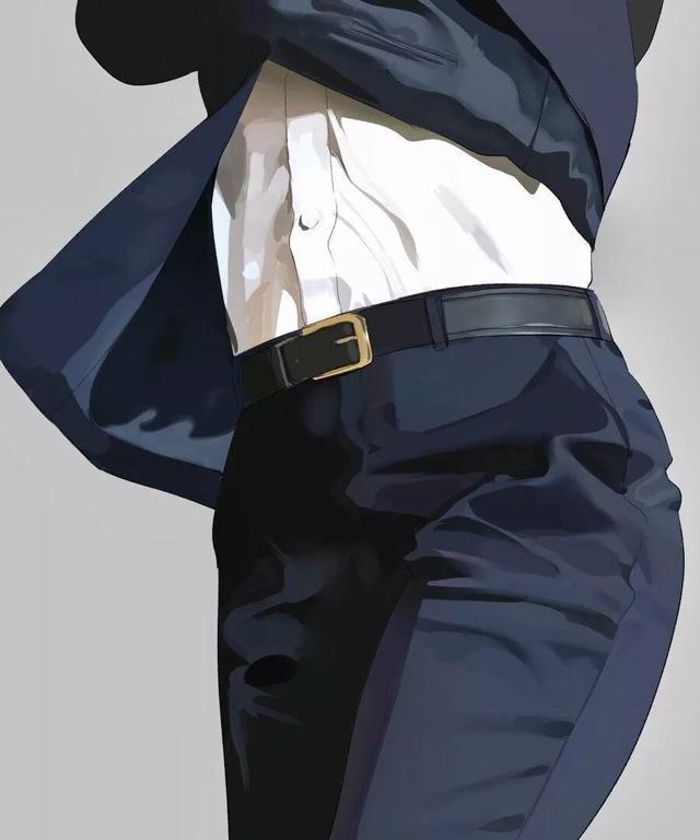 一组西装正装男插画来自日本插画师analudt3