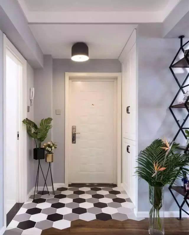 高逼格玄关地砖,从打开家门的那一刻开始心情就美美的!