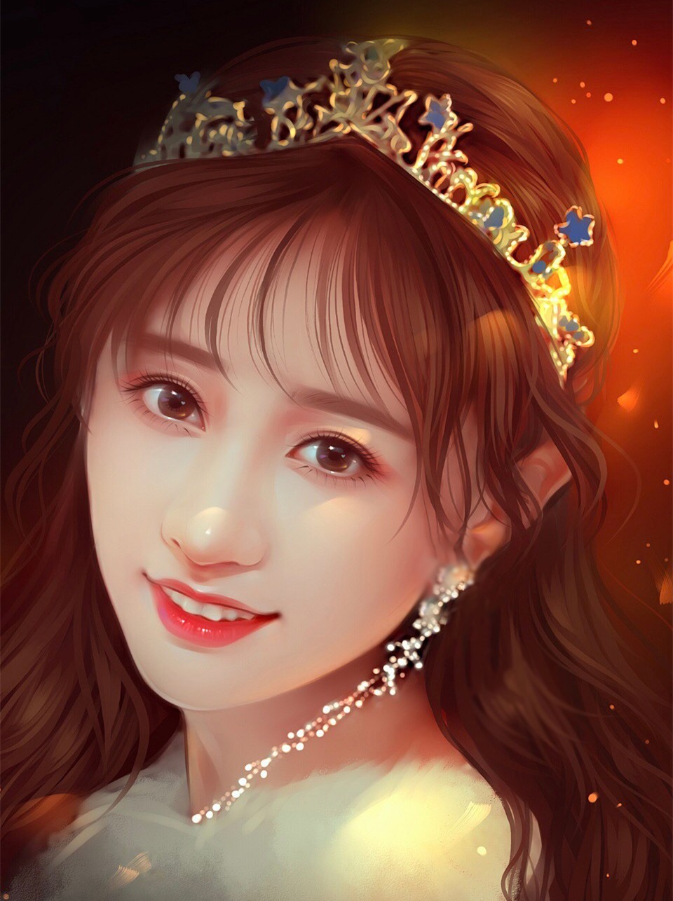 欢乐,幸福,爱情和理想的火花,专属的手绘皇冠是热巴同款"女皇"白羊座