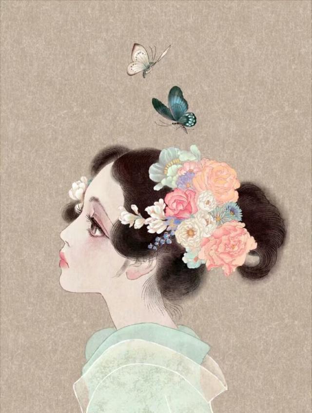 古风手绘美人江山图