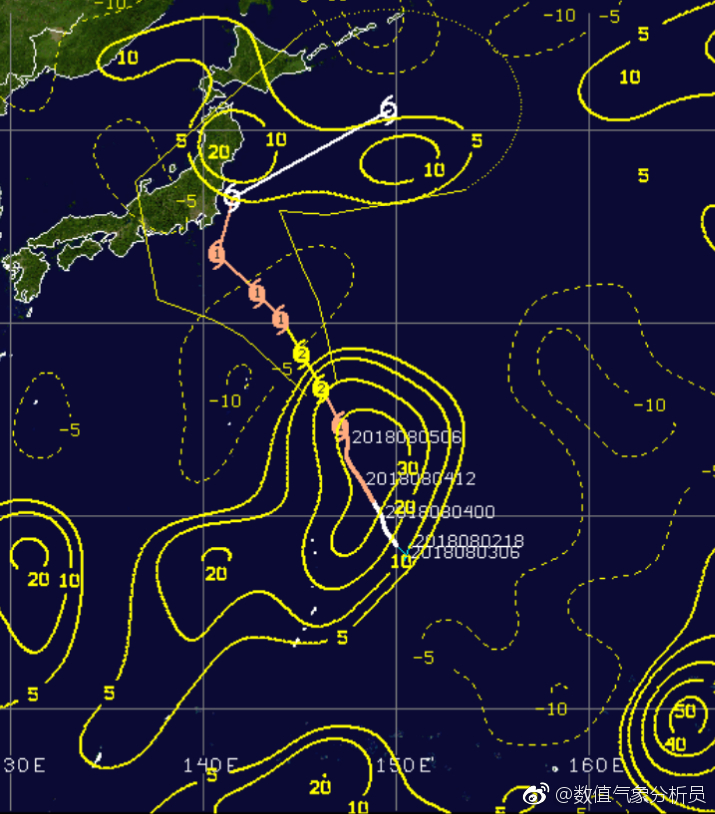 今天凌晨今年第13号台风"珊珊"中心位于北纬25:28度,东经146:39度.