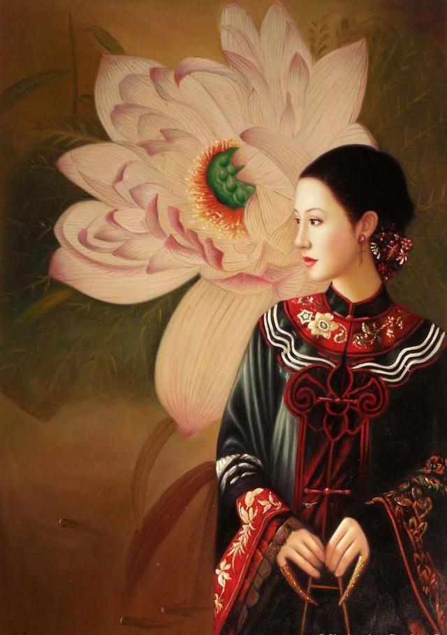 女艺术家唯美油画作品欣赏——古典丽人