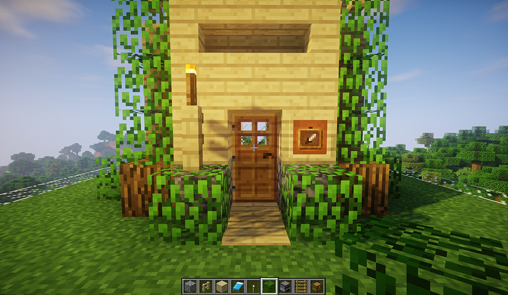 菜鸟建造:在《我的世界》中建立一座5x5的小房子,萌新适用