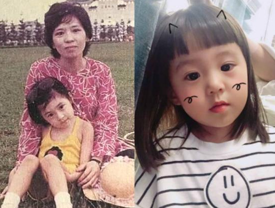 戚薇童年照曝光,与lucky简直就是复制粘贴,原来基因真的很重要