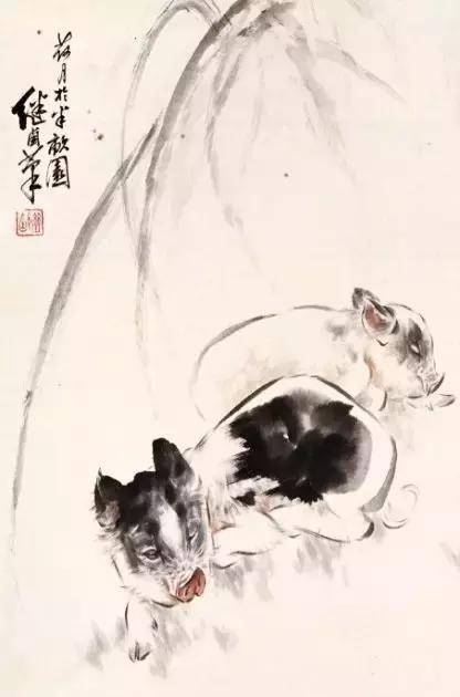 刘继卣画的小萌猪刘继卣是为万物传神写照的国手,他笔下的雄狮,猛虎