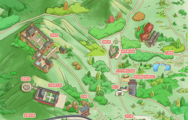 八公山手绘地图来啦