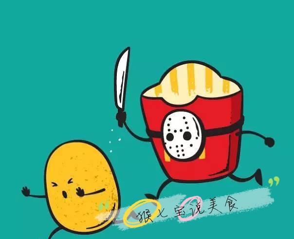 超级有意思的一组美食插画很搞笑