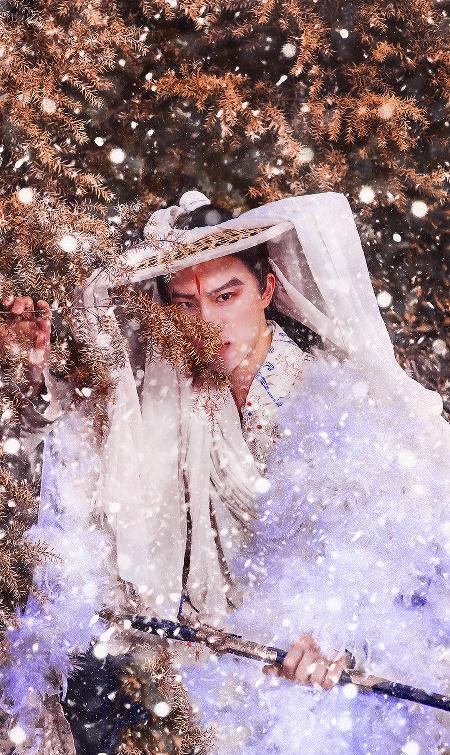 古典古装汉服长袍中国风复古唯美摄影古风美男侠客白衣英姿写真