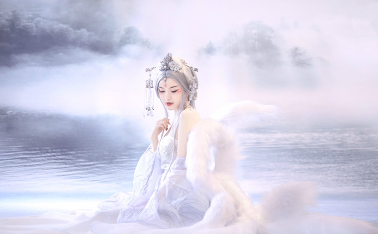 白狐,主题古风服饰,美女是身材与美貌并存,皮肤也是真好