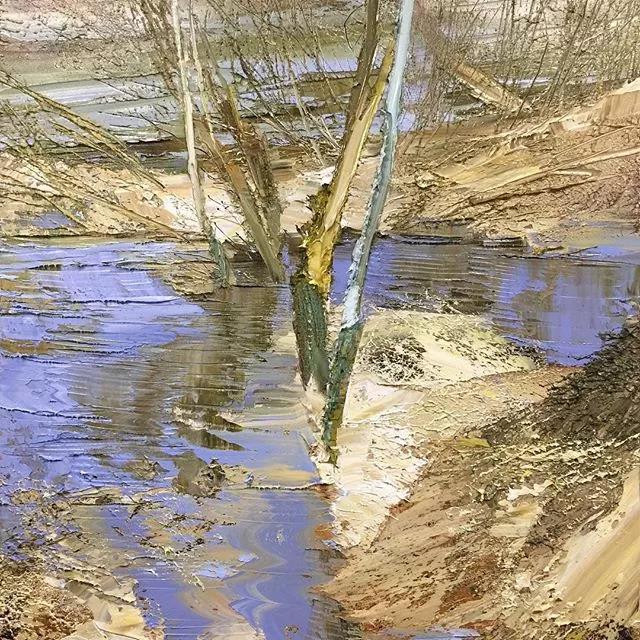 油画刀刮出来的油画了解一下