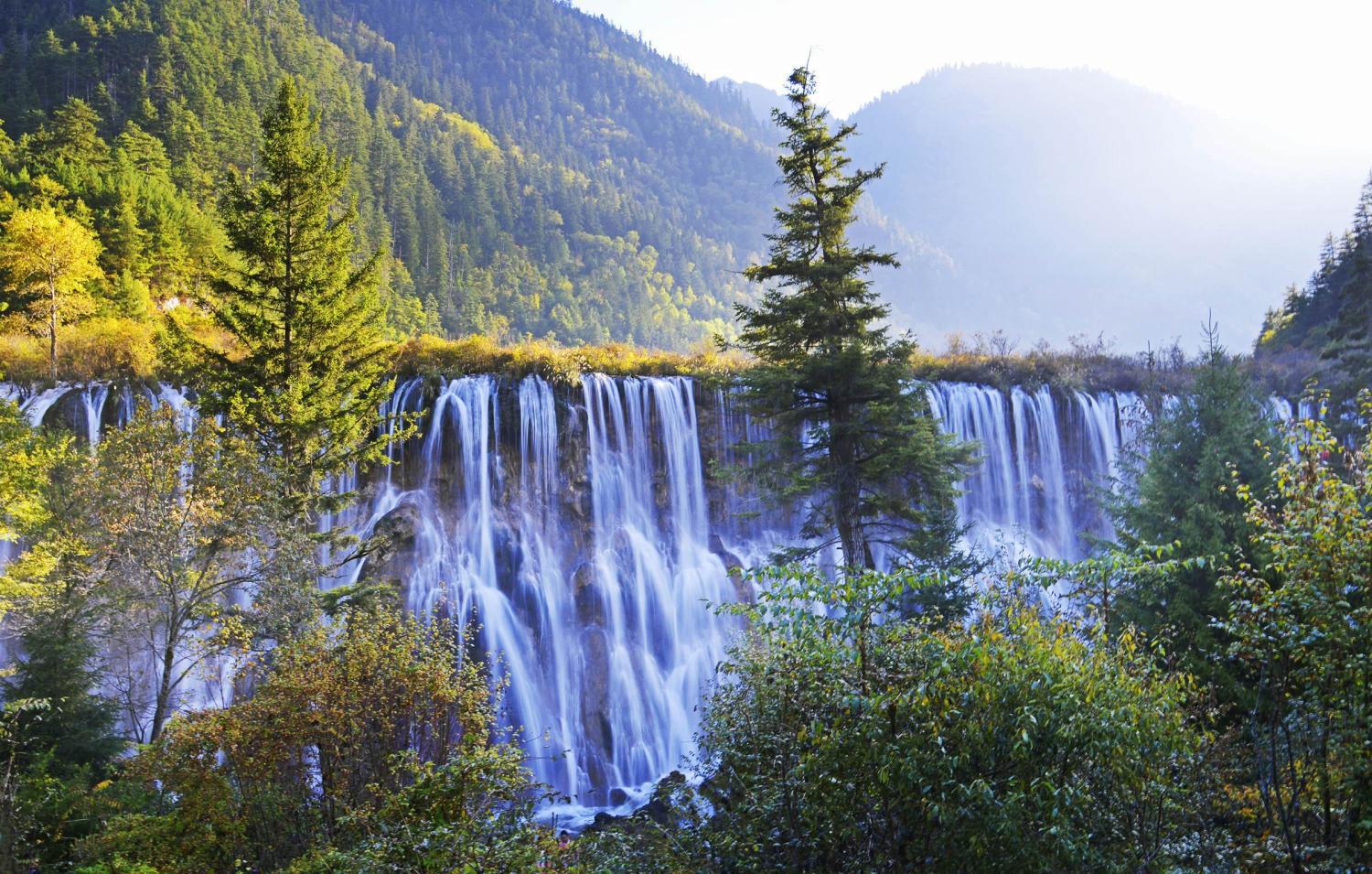 九寨沟诺日朗瀑布——这个美丽又壮丽的瀑布, 将永远记在我们心中