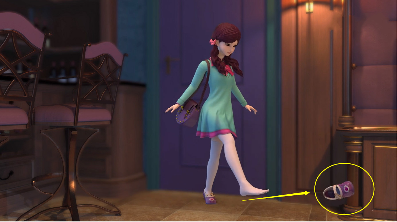 叶罗丽第六季:13集再现"神级"穿帮,文茜脱掉的鞋子又回来了