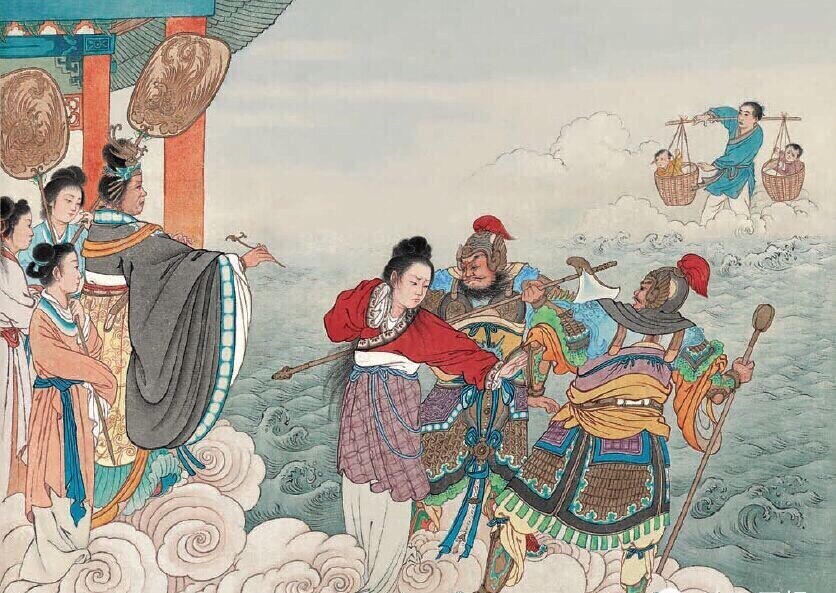 《牛郎织女》工笔彩色连环画,太精美了|牛郎织女|牵牛星|王母娘娘