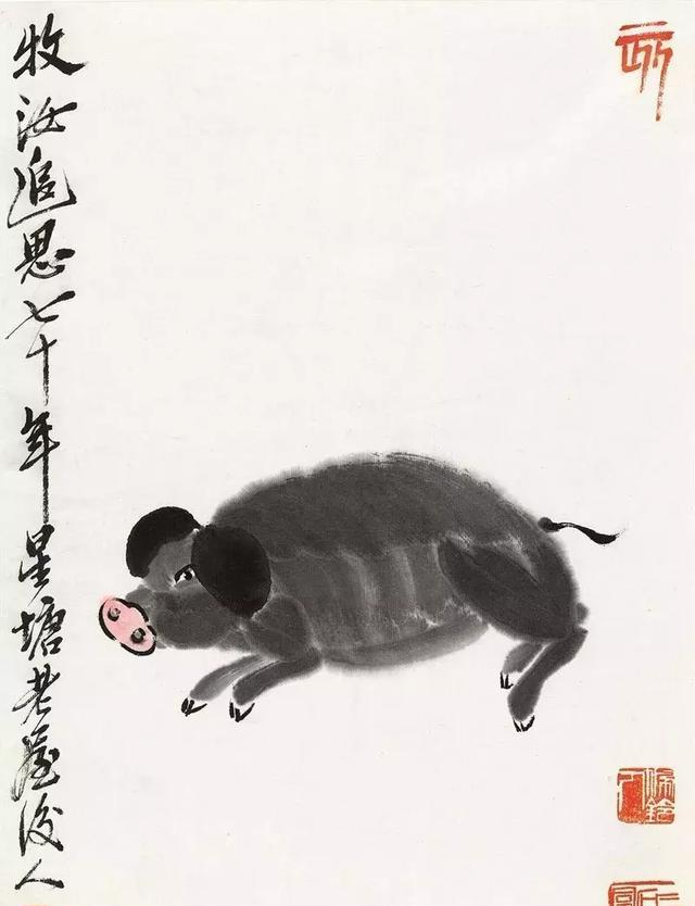 有位用力有点猛!|墨猪|徐悲鸿|墨猪图_新浪新闻