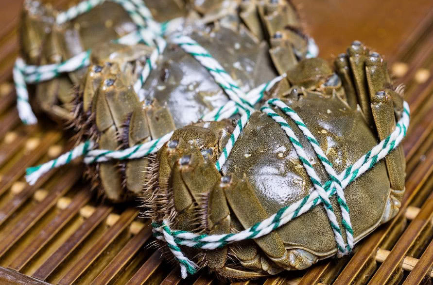 实拍海鲜市场一只蟹绑31米长绳,绳占重20%|螃蟹|绳子|海鲜_新浪网