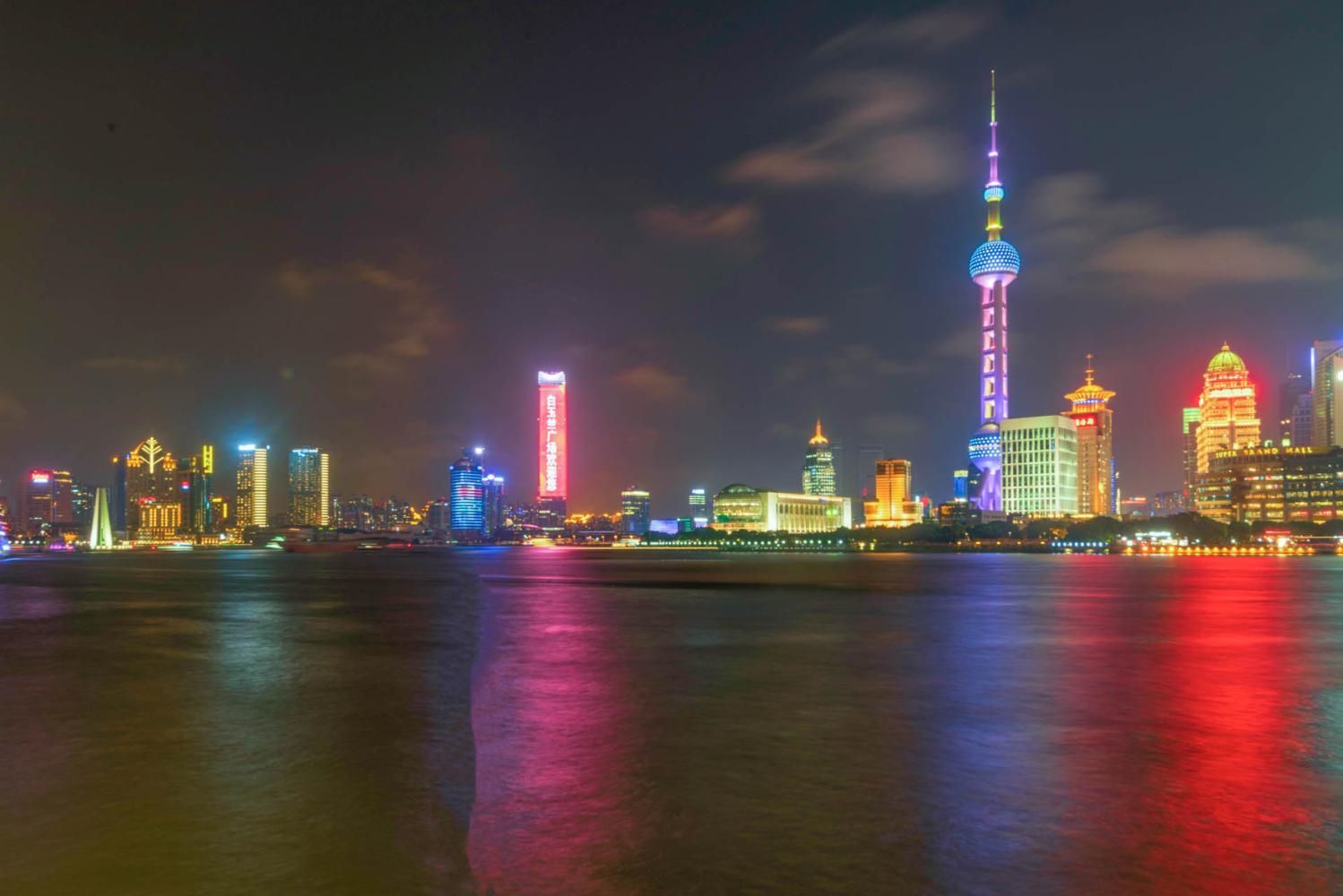 风光摄影上海陆家嘴夜景灯光璀璨的上海之夜