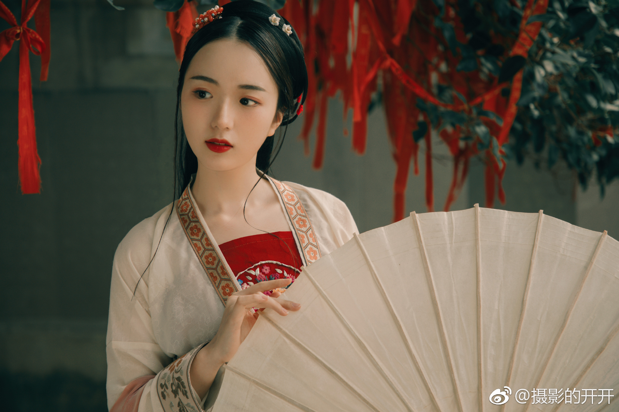 手如柔荑,肤如凝脂,领如蝤蛴,齿如瓠犀,螓首蛾眉,巧笑倩兮