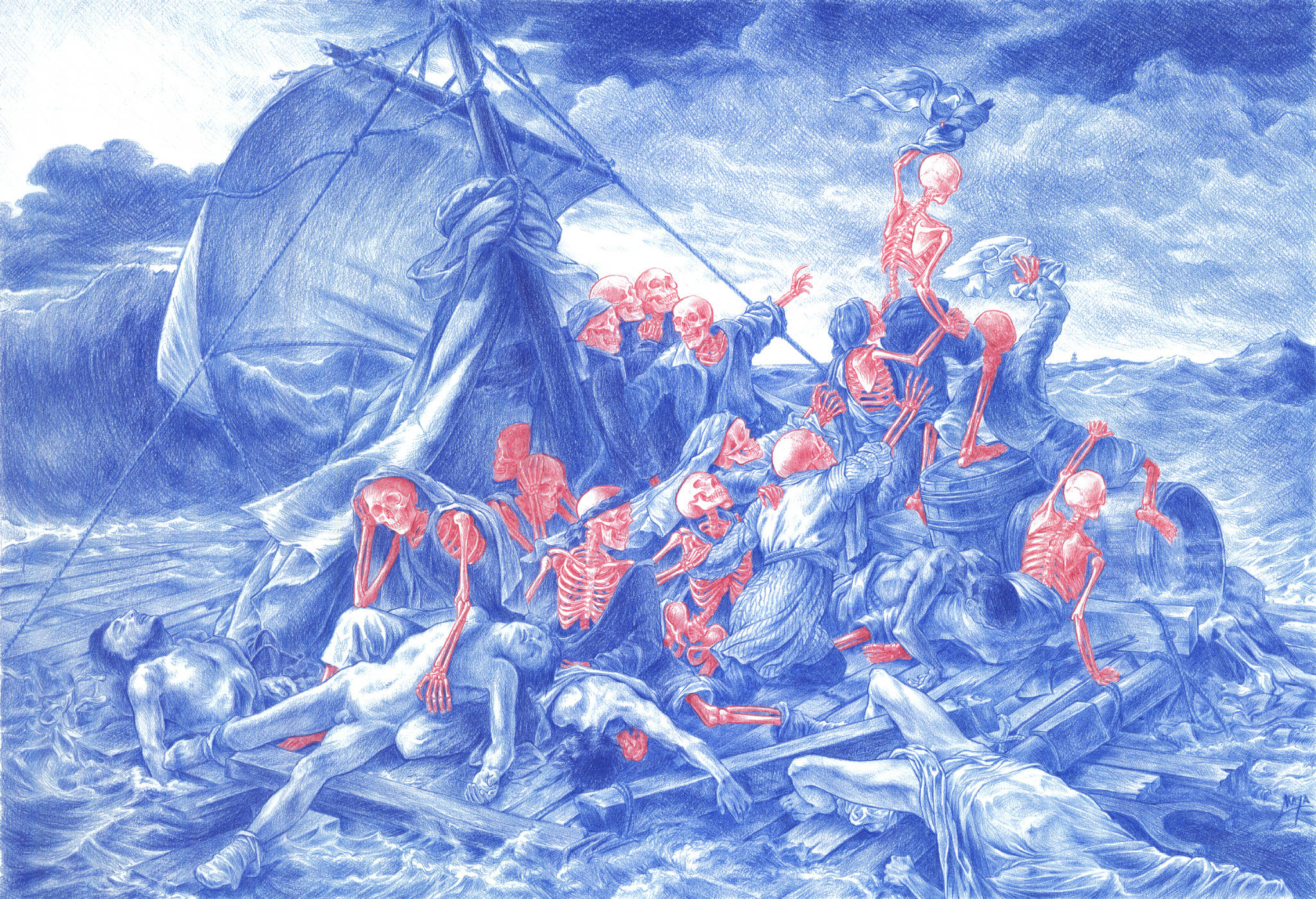 骷髅插画丨西班牙艺术家 maya pixelskaya