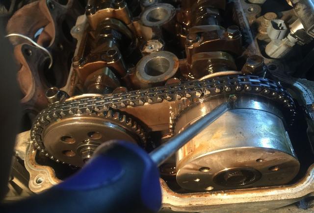 现在悦动(vvt)发动机正时链条标记对正图__财经头条