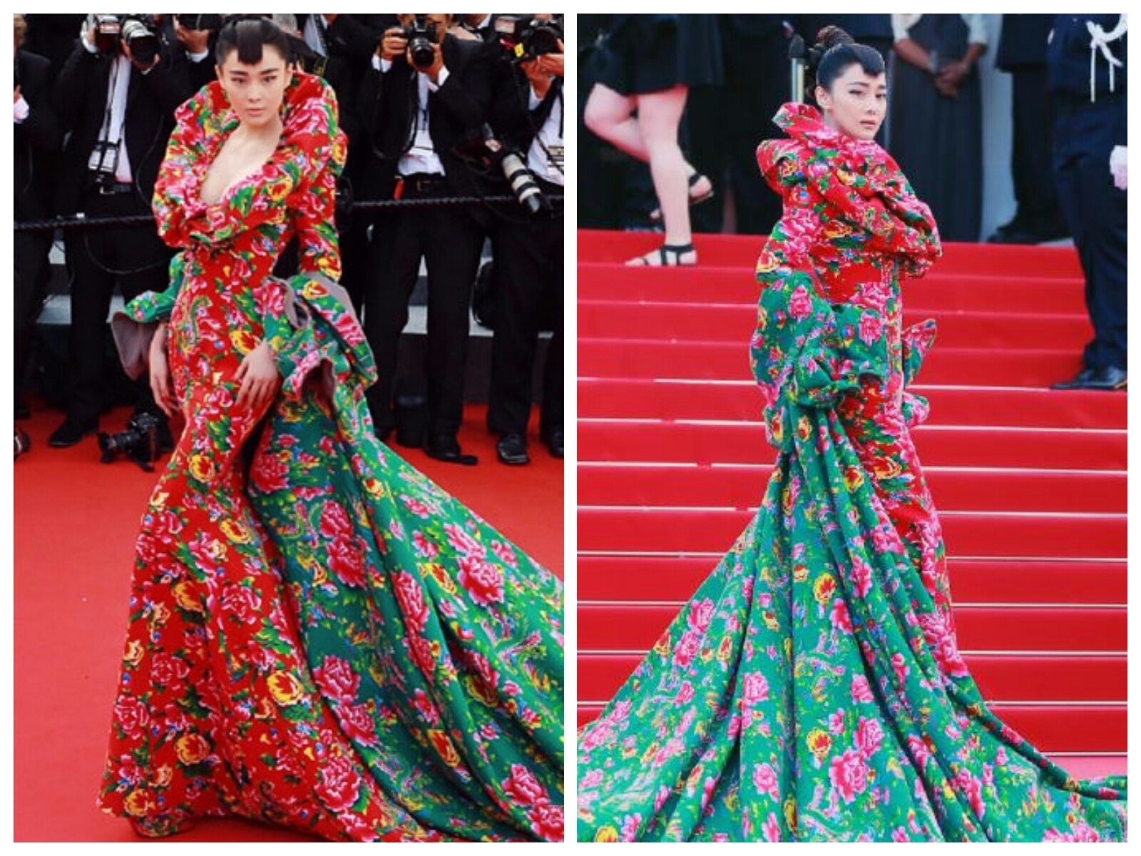 红配绿,张馨予穿出东北傻大个,马伊琍low爆,只有她穿出高级|马伊琍|张