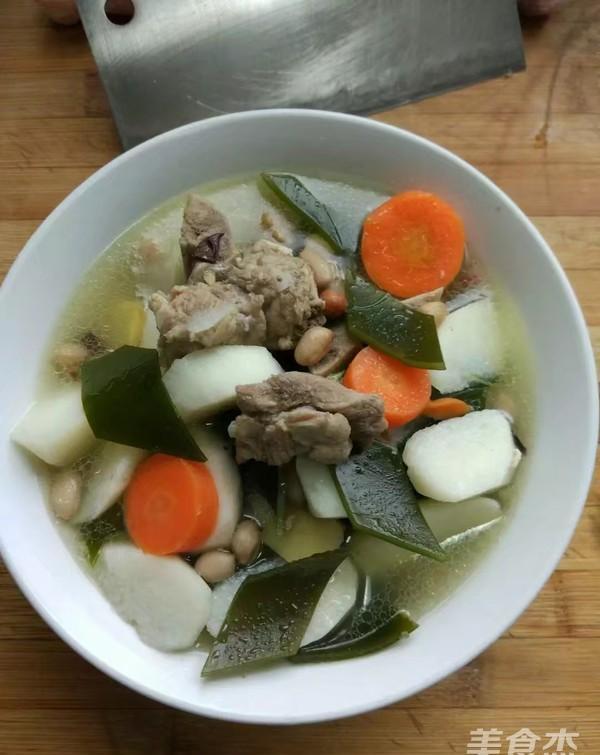 排骨海带山药汤的做法