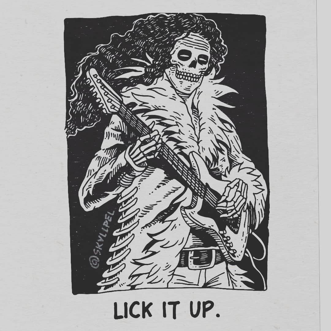 676767 67skvllpel   骷髅主题黑白插画作品展  @微博人文