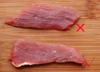 3厘米的厚片腌制猪肉丝的方法你记住了吗?