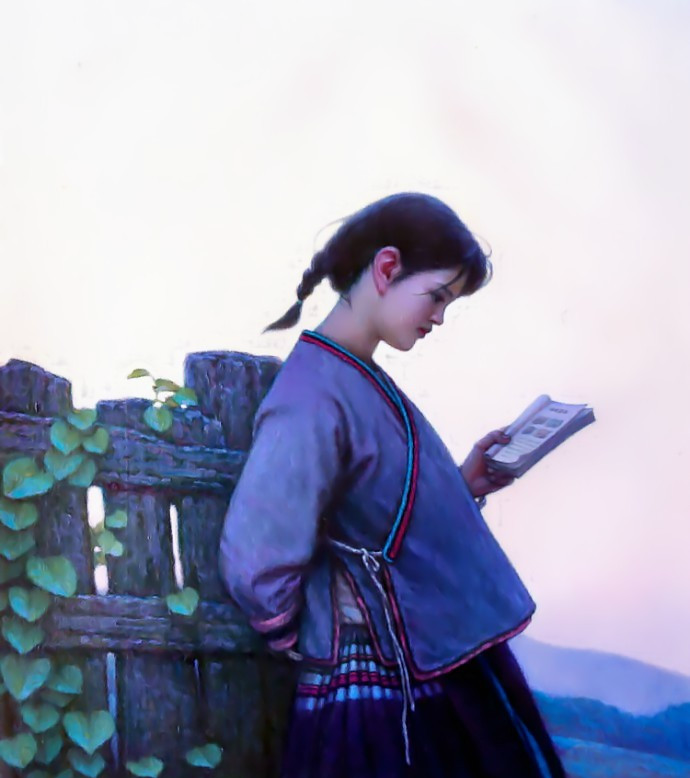 冼小前人物油画作品