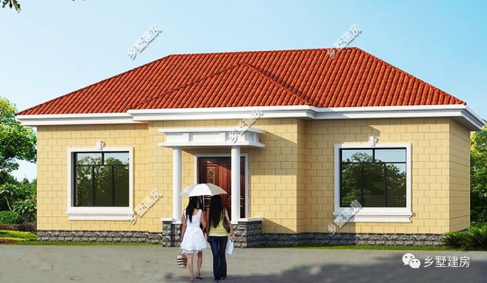 农村10万就能建的一层小别墅美观又经济养老房的最佳选择