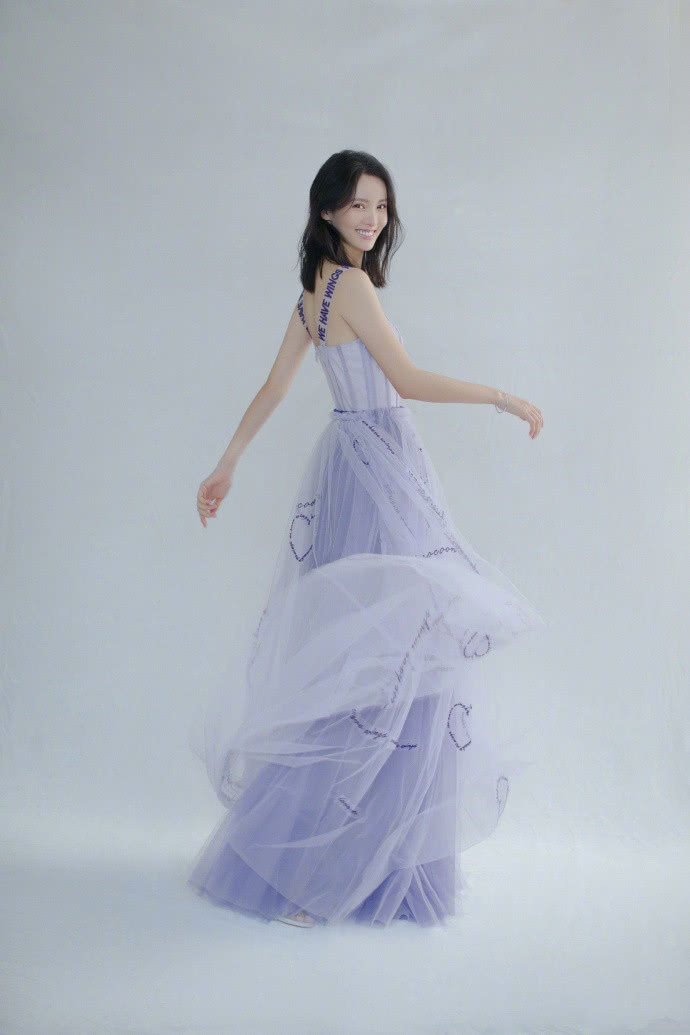 金晨太惊艳了穿紫色薄纱裙仙气十足网友是仙女本人没错了