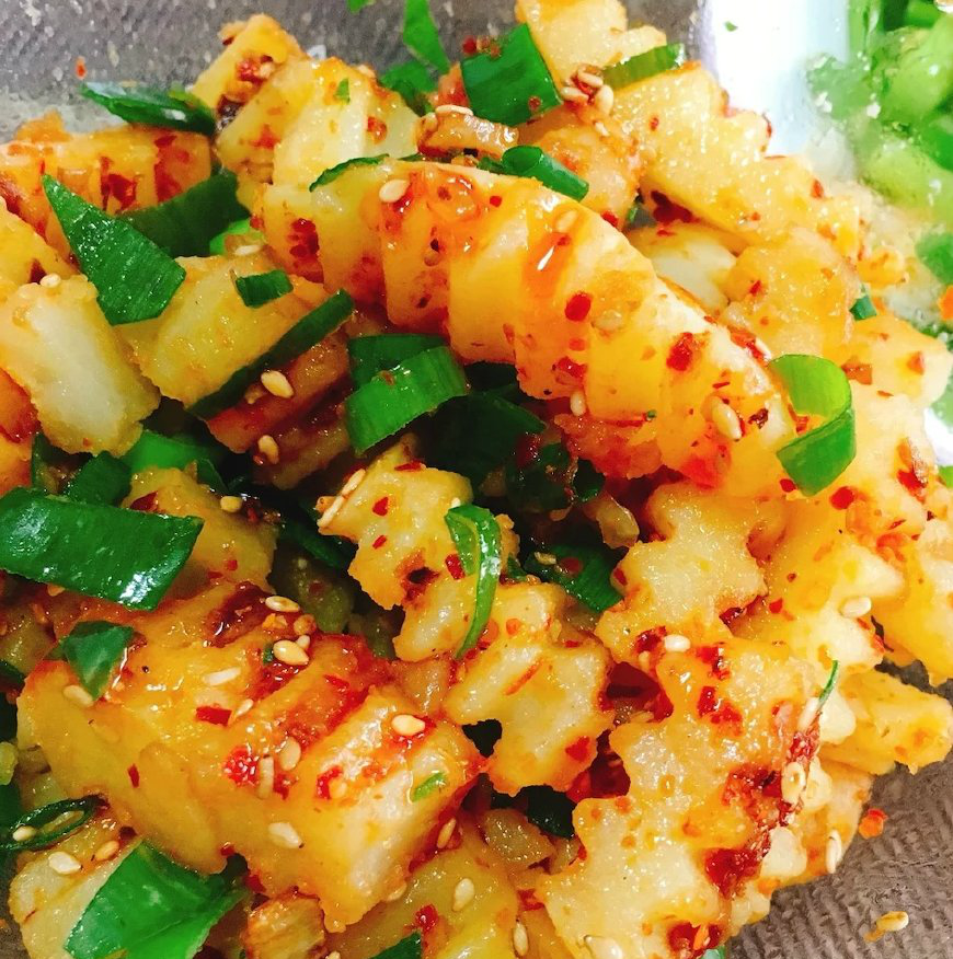 简单几步,在家就能吃到四川美味的街边小吃狼牙土豆,美味又健康