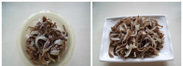 加入 食盐100克 玉米面 100克 食醋30克3,毛肚及千叶肚上,附有大量
