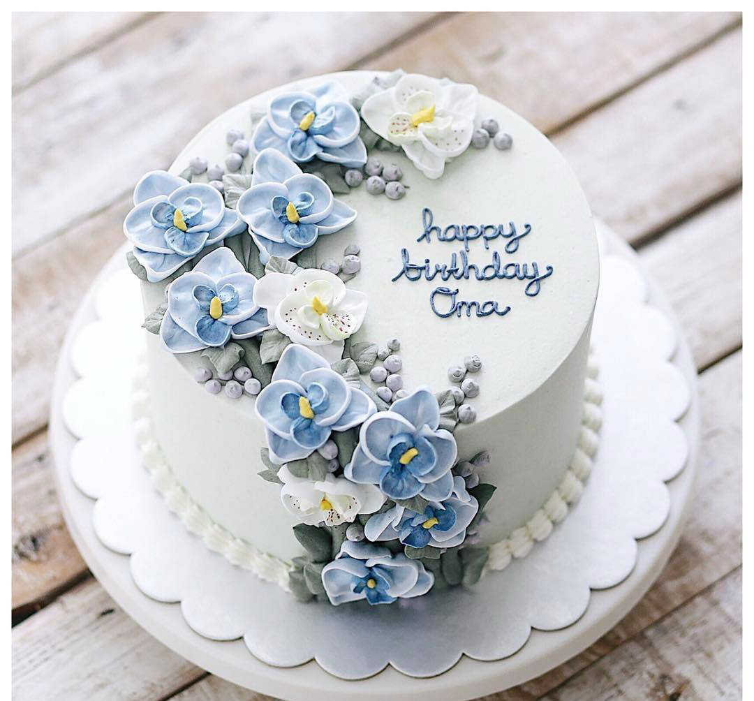 一组超级少女风的蛋糕,又美又精致,真的好漂亮哦|奶油|花朵|蛋糕_新浪